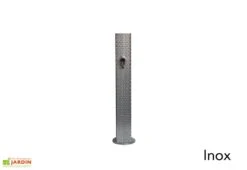 Fontaine De Jardin En Fonte Borne Centrale Pixel -Outils De Jardinage fontaine jardin fonte dommartin pixel gris inox
