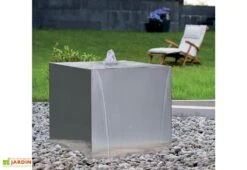 Fontaine De Jardin En Inox Cube 50