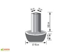 Fontaine De Jardin En Inox Tower 100B -Outils De Jardinage fontaine jardin inox tower 100b 1