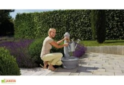 Garantia Fontaine De Jardin En Polyéthylène Imitation Pierre Roma