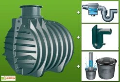 Kit Cuve Recuperateur Eau Enterree 4500 L -Outils De Jardinage g0000825