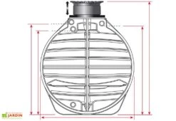 Cuve Recuperateur Eau Enterree 6000 L -Outils De Jardinage g0001283 face