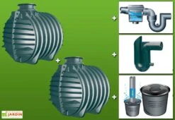 Kit Cuve Recuperateur Eau Enterree 12000 L -Outils De Jardinage g0002028