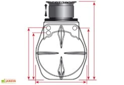 Cuve Recuperateur Eau Enterree 2000 L -Outils De Jardinage g0002243 face