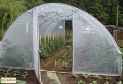 Serre Tunnel Tonneau En Polyéthylène 27 M² - Gothique 6 X 4,5 M -Outils De Jardinage gothique 6 m 2 portes web