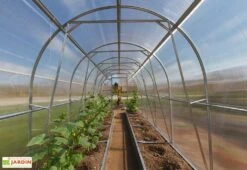 Serre De Jardin Tunnel En Polycarbonate Et Acier -Outils De Jardinage interieur tunnel serre jardin