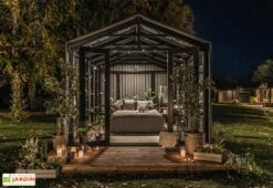 Serre De Jardin En Bois Et Verre Trempé Avec Panneaux Occultants – Tournesol -Outils De Jardinage jardin hiver bois verre trempe stali design 06