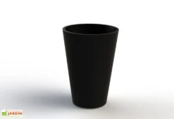Jardinière En Béton Fibré Conik 50 – Ø 50 X 70 Cm -Outils De Jardinage jardiniere beton conik 50 noir