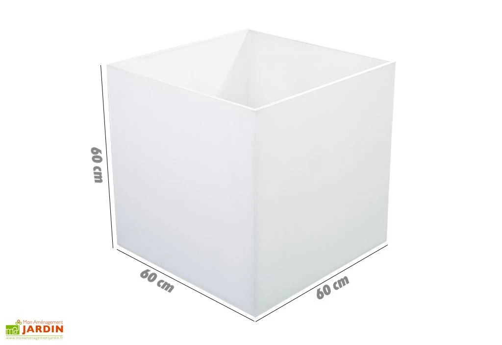 Jardinière En Béton Fibré Kube 60 (60x60) 4 Jardinière En Béton Fibré Kube 60 (60x60) – Image 2