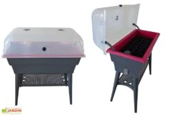 Jardinière Calipso Combi 40L Mini Serre Double Paroi + Réserve D'Eau H80cm -Outils De Jardinage jardiniere calipso combi double paroi mini serre 40l 1