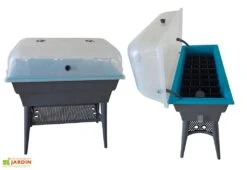 Jardinière Calipso Combi 40L Mini Serre Double Paroi + Réserve D'Eau H80cm -Outils De Jardinage jardiniere calipso combi double paroi mini serre 40l 2
