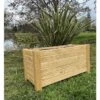 Jardinière Rectangulaire En Bois De Châtaignier Lasuré - Garden -Outils De Jardinage jardiniere en bois lasure