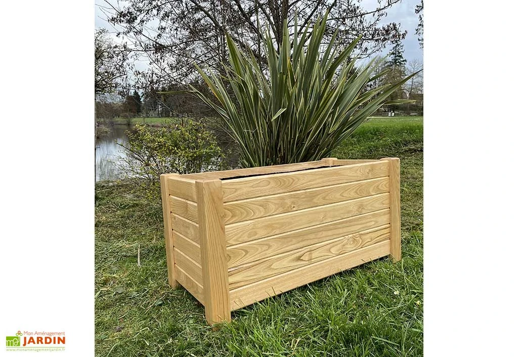 Jardinière Rectangulaire En Bois De Châtaignier Lasuré - Garden 3 Jardinière Rectangulaire En Bois De Châtaignier Lasuré - Garden