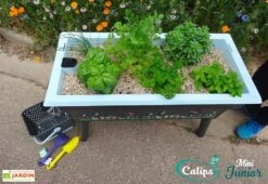 Jardinière Enfant Calipso Mini Junior + Panier Et Acc. – Bleu Pastel -Outils De Jardinage jardiniere enfant calipso 40l panier kajo 4l bleu pastel 3