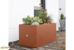 Jardinière Rectangulaire En Métal Thermolaqué Couleur Rouille 9 Jardinière Rectangulaire En Métal Thermolaqué Couleur Rouille -Outils De Jardinage jardiniere exterieur plantes