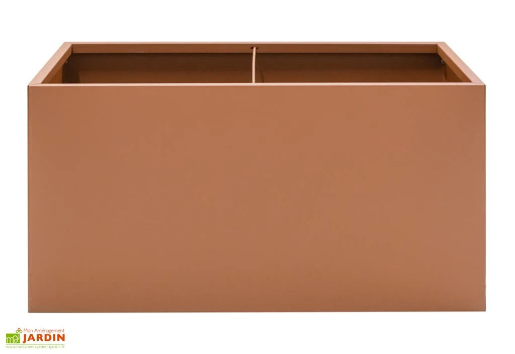 Jardinière Rectangulaire En Métal Thermolaqué Couleur Rouille 5 Jardinière Rectangulaire En Métal Thermolaqué Couleur Rouille – Image 3