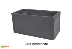 Jardinière Rectangulaire En Polyéthylène Atlantis 80 Cm (pls Coloris) -Outils De Jardinage jardiniere plastique rotomoule double paroi 80cm couleurs 1