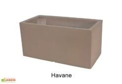 Jardinière Rectangulaire En Polyéthylène Atlantis 80 Cm (pls Coloris) -Outils De Jardinage jardiniere plastique rotomoule double paroi 80cm couleurs 3
