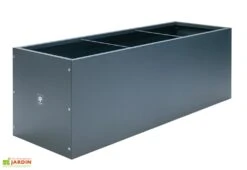 Jardinière Rectangulaire En Métal Thermolaqué Gris Anthracite -Outils De Jardinage jardiniere profil hg