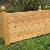 Jardinière Rectangulaire En Bois De Châtaignier Lasuré - Oranger -Outils De Jardinage jardiniere rectangulaire en bois 1