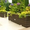 Jardinière En Résine Tressée 108x39x43cm (l,l,h) 2 Jardinière En Résine Tressée 108x39x43cm (l,l,h) -Outils De Jardinage jardiniere resine tressee rectangle 2