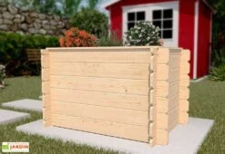 Jardinière Surélevée En Bois D’épicéa Brut - 60 X 120 X 69 Cm