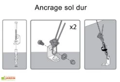 Kit D'ancrage Pour Serre Et Abri De Jardin Palram-Canopia -Outils De Jardinage kit ancrage sol serre palram anchoring 6