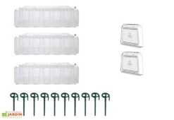 Garantia Lot De 3 Mini Serres De Jardin Tunnels Sunny -Outils De Jardinage kit serre de jardin tunnel 1