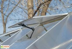 Serre De Jardin En Aluminium Et Polycarbonate Balance – Silver 2,44 M -Outils De Jardinage lucarne serre alu canopia 1