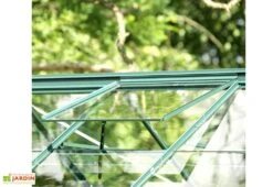 Serre De Jardin En Verre Trempé Lams 7,3 M² - Allium Vert 10 Serre De Jardin En Verre Trempé Lams 7,3 M² - Allium Vert -Outils De Jardinage lucarnes de toit verte serre venus 7500 lams