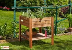 Carré Potager En Bois Autoclave Sur Pieds 80 X 80 Cm H. 88 Cm - Rezekne -Outils De Jardinage mini potager bois sur pieds ekju 253394