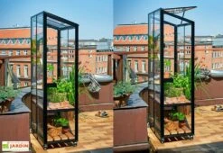 Mini Serre De Jardin En Verre Trempé – Juliana City -Outils De Jardinage mini serre jardin verre trempe aluminium juliana city 1