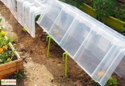 Serre De Jardin Tunnel De Forçage : Bases + Embouts + Piquets (105 X 39 X 30 Cm) -Outils De Jardinage mini serre tunnel forcage mvi modulo 40 4