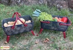 Paniers De Récolte Kajo 15L - 48 X 29 X 20 Cm (lot De 2) -Outils De Jardinage panier recolte kajo 15 cerise