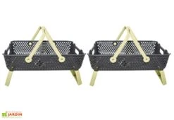 Paniers De Récolte Kajo 20L – 58 X 38 X 15 Cm (lot De 2) -Outils De Jardinage panier recolte kajo 20 jaune pastel