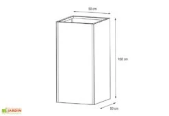 Jardinière Haute En Métal Thermolaqué – 50 X 50 X 100 Cm -Outils De Jardinage plan dimensions jardiniere hg08977101