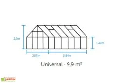 Halls Serre De Jardin En Aluminium Et Polycarbonate Universal 128 – 9,9 M² 9 Halls Serre De Jardin En Aluminium Et Polycarbonate Universal 128 – 9,9 M² -Outils De Jardinage plan dimensions serre polycarbonate universal 128