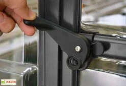 Serre De Jardin En Aluminium Et Polycarbonate Balance – Gris -Outils De Jardinage poignee porte serre balance grey canopia