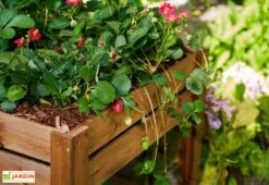 Carré Potager Sur Pieds En Bois Autoclave Brun - 75 X 75 X 79 Cm -Outils De Jardinage potager bois autoclave 1