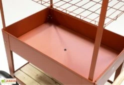 Potager Sur Pieds Avec Roulettes Et Toit 75 X 65 X 150 Cm – Urban Expert -Outils De Jardinage potager chariot jardiniere