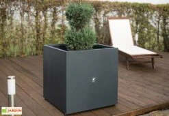 Jardinière Cube En Métal Thermolaqué - 70 X 70 X 70 Cm