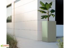 Jardinière Haute En Métal Thermolaqué – 50 X 50 X 100 Cm -Outils De Jardinage profil pleinair jardiniere hg08977101