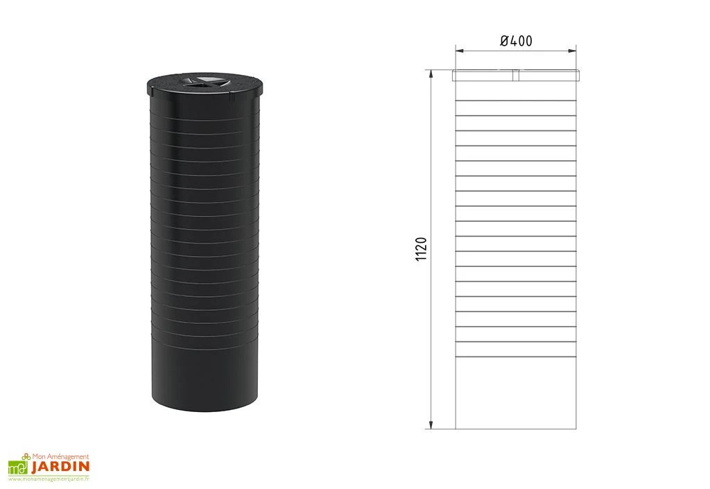 Puits En Polyéthylène à Enterrer 140 L 4 Puits En Polyéthylène à Enterrer 140 L – Image 2