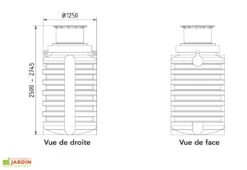 Puits En Polyéthylène à Enterrer Avec Dôme Coulissant 2000 L 10 Puits En Polyéthylène à Enterrer Avec Dôme Coulissant 2000 L -Outils De Jardinage puits polyethylene a enterrer plastique 2200l 2