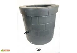 Récupérateur D’eau De Pluie Décoratif En Polyéthylène 340 L -Outils De Jardinage recuperateur eau decoratif gris