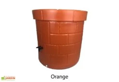 Récupérateur D’eau De Pluie Décoratif En Polyéthylène 340 L -Outils De Jardinage recuperateur eau decoratif orange