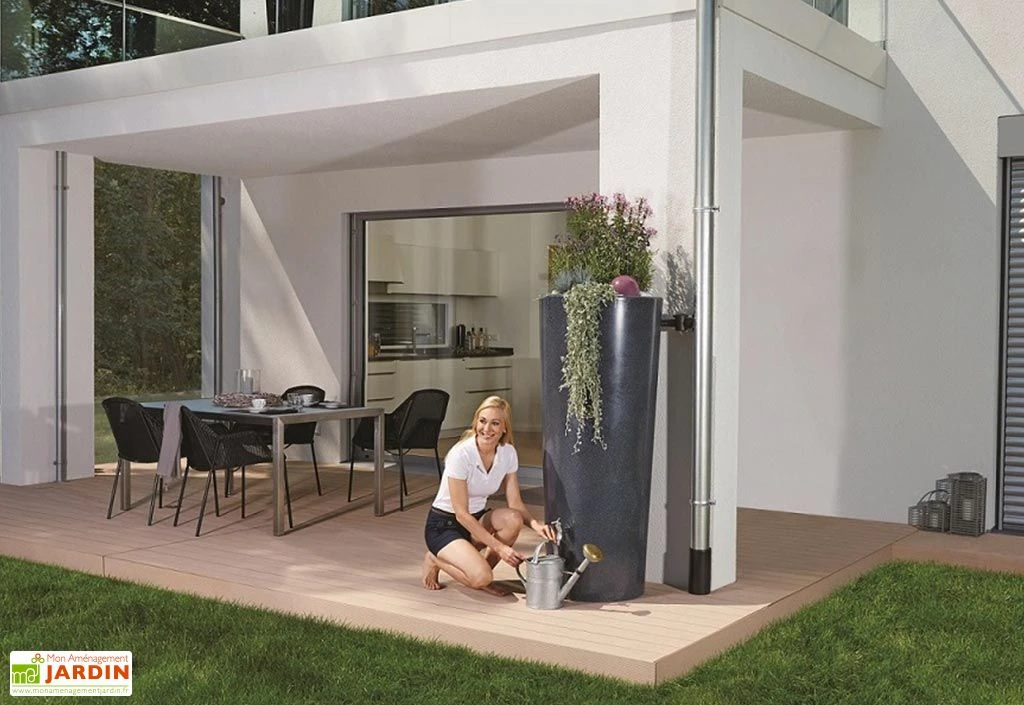 Garantia Cuve Récupération D'Eau Pluie 2 En 1 Stone Lava 350L 3 Garantia Cuve Récupération D'Eau Pluie 2 En 1 Stone Lava 350L