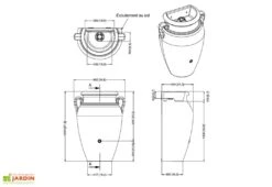 Garantia Récupérateur D'Eau Pluie Amphore Antik Murale 260 L Terracotta -Outils De Jardinage recuperateur eau garantia amphore antik murale 260l
