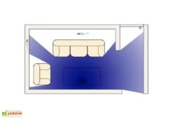 Répulsif Ultrasons Rongeurs Et Insectes + Adaptateur Batterie -Outils De Jardinage schema angles morts repulsif ultrasons 2