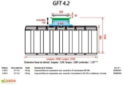 Cuve Récupérateur D'Eau Enterrée Projekt 4200 L -Outils De Jardinage schema cuve plate gft4 3